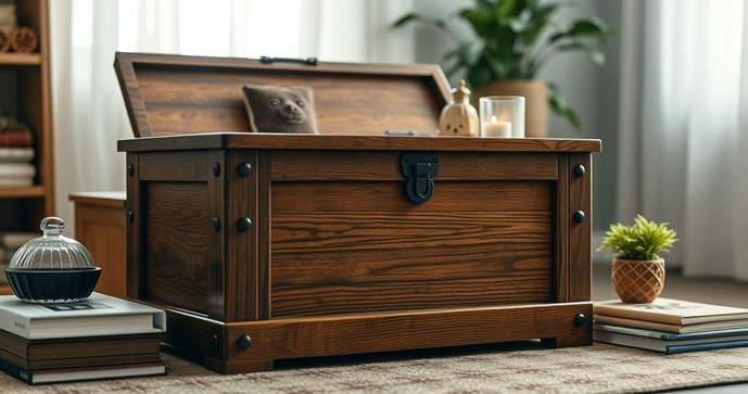 Box baú de madeira é a solução ideal para organização e estilo em sua casa