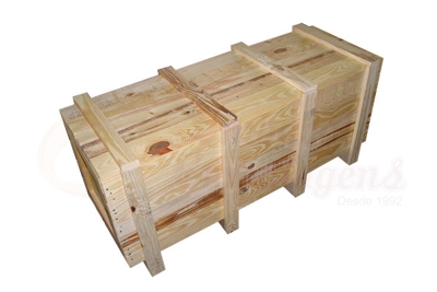 Caixa de madeira para transporte